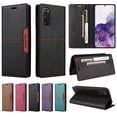 thumbnail image 1 of Compatible WIth Samsung Galaxy S20 FE Wallet Case,Magnetic Closure,Flip Folding Kickstand,With Card Slots,[RFID Blocking],With Shoulder Strap&Lanyard,PU Leather+TPU Shockproof Phone Case,Black, 1 of 9