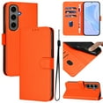thumbnail image 1 of Compatible with Samsung Galaxy S20 FE Wallet Case with RFID Blocking Credit Card Holder, PU Leather Folio Flip Kickstand Protective Shockproof Anti-fall Phone Case Cover Women Men,Orange, 1 of 12