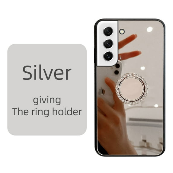 Compatible with Samsung Galaxy S20 Makeup Mirror Case Bling Diamond Glitter Rhinestone with Ring Holder Stand Kickstand Luxury Cute Shockproof for Girls Women Case for Samsung Galaxy S20,
Silver