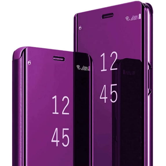Compatible with Samsung Galaxy S20 Ultra Case Flip Leather Cover Clear S-View Mirror Shockproof Cover with Kickstand Anti-Scratch Protective Phone Cases Cover for Samsung S20 Ultra