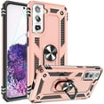 thumbnail image 1 of Compatible for Samsung Galaxy S21 5G Case 6.2-inch with HD Screen Protector,  Military-Grade Protective Phone Case with Magnetic Kickstand Ring for Samsung Galaxy S21 Rose Gold, 1 of 14