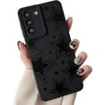 thumbnail image 1 of Compatible with Samsung Galaxy S21 Case,Cute Star Cool Black Solid Design,Soft Silicone Slim Thin Girly Phone Case Protective Shockproof Cover for Women Girls-Star, 1 of 7