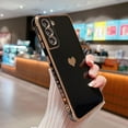 thumbnail image 1 of Compatible with Samsung Galaxy S21 Case,Love Heart Pattern Electroplated Design Soft TPU Shockproof Protective Phone Case Full Camera Lens Protection Cover for Samsung Galaxy S21 5G-Black, 1 of 7