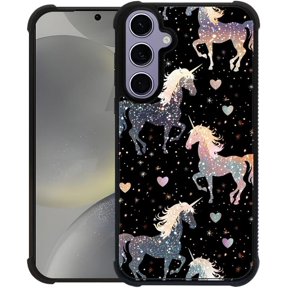 Compatible with Samsung Galaxy S21 Case, Silver Horse Star for S21 Women Girls, Shockproof Anti-Slip Drop Protection with Soft TPU Bumper Pattern Design