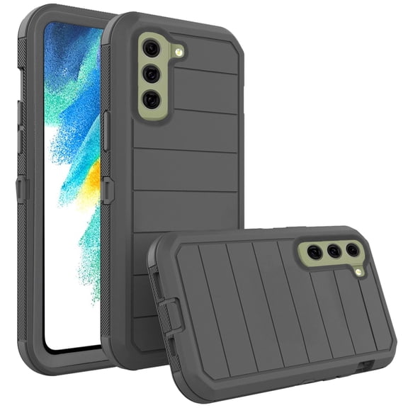 Compatible with Samsung Galaxy S21 FE 5G Phone Case Hybrid Rugged Shockproof Hard Protective Drop Proof Full Body Heavy Duty Mobile Cell Cover for S 21 EF S21FE5G UW S21FE 21S G5 6.4 Women Men Black