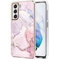 thumbnail image 1 of Compatible with Samsung Galaxy S21 FE Case, Galaxy S21 FE Case Ultra Slim Marble Luxury Glossy Rubber Durable Shockproof Protective Phone Case for Samsung Galaxy S21 FE Marble Rose Gold YBT, 1 of 5