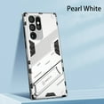 thumbnail image 1 of Compatible for Samsung Galaxy S21 FE Heavy Duty Case with Hidden Bracket Magnetic Car Mount Holder, Hybrid Rugged PC + Soft TPU Shockproof Anti-Scratches Cover Support Wireless Charging, Silver, 1 of 6