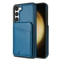 thumbnail image 1 of Compatible With Samsung Galaxy S21 FE Magnetic Detachable Wallet Case,PU Leather Back Flip Kickstand,[Compatible With Magsafe],With Card Slots,Shockproof Rugged Phone Case Cover,Blue, 1 of 13