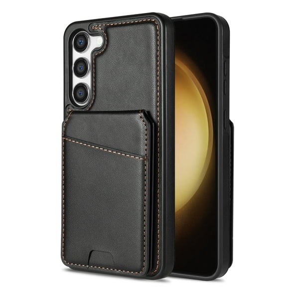 Compatible With Samsung Galaxy S21 Magnetic Detachable Wallet Case,PU Leather Back Flip Kickstand,[Compatible With Magsafe],With Card Slots,Shockproof Rugged Phone Case Cover,Black