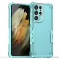 thumbnail image 1 of Compatible with Samsung Galaxy S21 Ultra Case, Rugged Military Dual Layers Bumper Hybrid Shockproof Heavy Duty Protection Soft TPU Hard PC Shell for Samsung Galaxy S21 Ultra 2 in 1 Cover,Mint, 1 of 6