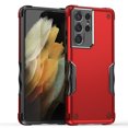 thumbnail image 1 of Compatible with Samsung Galaxy S21 Ultra Case, Rugged Military Dual Layers Bumper Hybrid Shockproof Heavy Duty Protection Soft TPU Hard PC Shell for Samsung Galaxy S21 Ultra 2 in 1 Cover,Red, 1 of 6