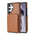 thumbnail image 1 of Compatible With Samsung Galaxy S21 Ultra Magnetic Detachable Wallet Case,PU Leather Back Flip Kickstand,[Compatible With Magsafe],With Card Slots,Shockproof Rugged Phone Case Cover,Brown, 1 of 13