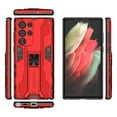 thumbnail image 1 of Compatible With Samsung Galaxy S21 Ultra Phone Case Military Grade Protection Kickstand Shockproof Anti-Scratch Anti-Fingerprint Lightweight Rugged Phone Cover for Men or Women,Red, 1 of 1