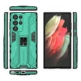 thumbnail image 1 of Compatible With Samsung Galaxy S21 Ultra Phone Case Military Grade Protection Kickstand Shockproof Anti-Scratch Anti-Fingerprint Lightweight Rugged Phone Cover for Men or Women,Green, 1 of 1