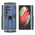 thumbnail image 1 of Compatible With Samsung Galaxy S21 Ultra Phone Case Military Grade Protection Kickstand Shockproof Anti-Scratch Anti-Fingerprint Lightweight Rugged Phone Cover for Men or Women,Navy, 1 of 1