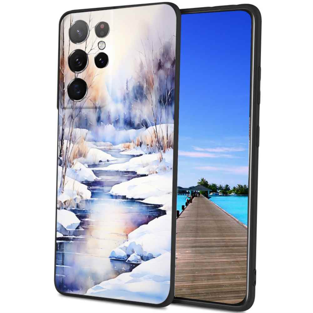 Compatible with Samsung Galaxy S21 Ultra Phone Case, frozen-river ...