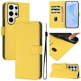 thumbnail image 1 of Compatible with Samsung Galaxy S21 Ultra Wallet Case with RFID Blocking Credit Card Holder, PU Leather Folio Flip Kickstand Protective Shockproof Anti-fall Phone Case Cover Women Men,Lemon, 1 of 12
