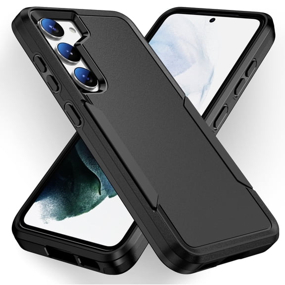 Compatible with Samsung Galaxy S22 5G Phone Case Glass Screen Protector Hybrid Rugged Shockproof Hard Protective Drop Proof Full Body Heavy Duty Mobile Cell Cover for S 22 22S 4G G5 6.1 inch Black