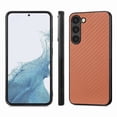 thumbnail image 1 of Compatible with Samsung Galaxy S22 Case,Cute Woven Pattern Case for Women Men,Bumper,Soft Shockproof Camera Protection Phone Case TPU Anti-Bump Silicone Wireless Charging Case,Brown, 1 of 7