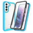thumbnail image 1 of Compatible with Samsung Galaxy S22 Case, Dustproof Shockproof Case with Built-in Screen Protector, Bumper Frame Heavy Duty Full Body Protective Cover for Samsung Galaxy S22, Blue, 1 of 4
