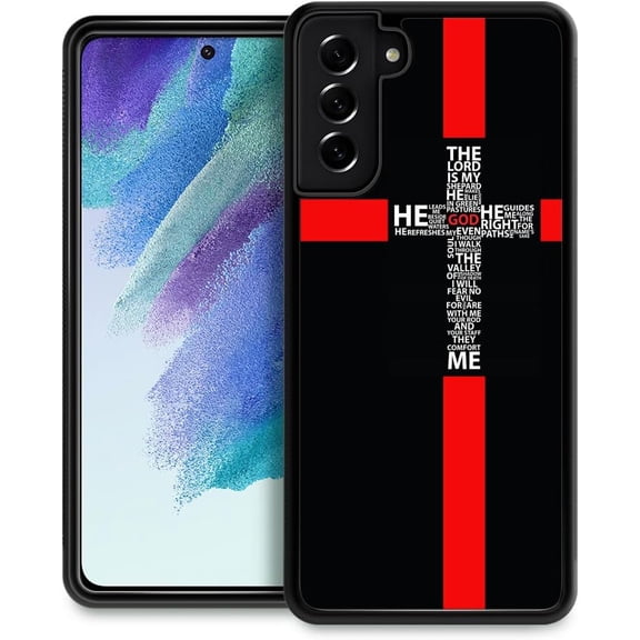 Compatible with Samsung Galaxy S22+ Case, God Cross Anti-Skid and Shockproof Protective Case for Men/Women, Soft Silicone Rubber+Hard Back Cover Compatible with Samsung Galaxy S22 Plus