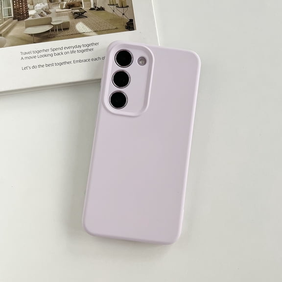 Compatible for Samsung Galaxy S22 Case, Slim Liquid Silicone Flexible Soft Gel Rubber Shockproof Phone Case, Protective Cover with Anti-Scratch Microfiber Lining for Samsung Galaxy S22, Purple