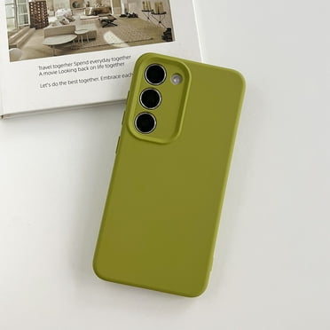 Compatible for Samsung Galaxy S22 Case, Slim Liquid Silicone Full Covered Soft TPU Gel Rubber Shockproof Protective Cover with Anti-Scratch Microfiber Lining for Samsung Galaxy S22 Phone Case, Green