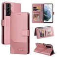 thumbnail image 1 of Compatible With Samsung Galaxy S22 Plus Wallet Case 360° Protection Dustproof Card Pocket Magnetic Closure Card Slots Kickstand Shockproof Full Coverage PU Leather Folio Phone Cover,Rosegold, 1 of 12
