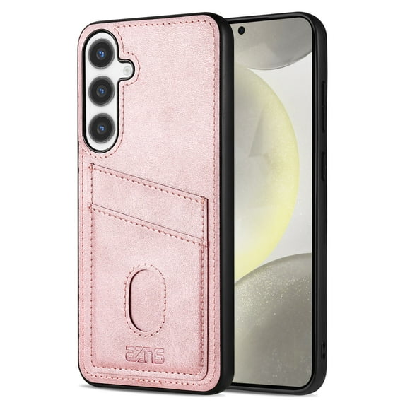 Compatible with Samsung Galaxy S22 Plus Wallet Case with Credit Card Slot, PU Leather Slim Wallet Phone Case for Women Men Military Grade Drop Protection for Samsung Galaxy S22 Plus, Pink