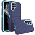 thumbnail image 1 of Compatible with Samsung Galaxy S22 Ultra 5G Phone Case Hybrid Rugged Shockproof Hard Protective Drop Proof Full Body Heavy Duty Mobile Cell Cover for S22ultra 22S S 22 S22ultra5g 6.8 Women Men Blue, 1 of 7