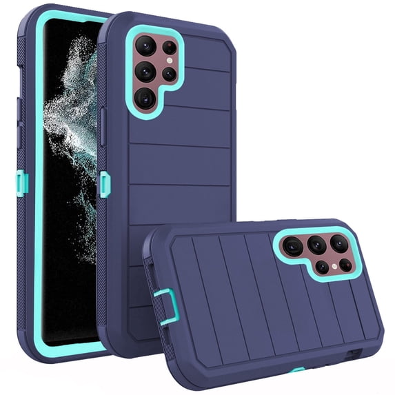Compatible with Samsung Galaxy S22 Ultra 5G Phone Case Hybrid Rugged Shockproof Hard Protective Drop Proof Full Body Heavy Duty Mobile Cell Cover for S22ultra 22S S 22 S22ultra5g 6.8 Women Men Blue