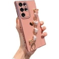 thumbnail image 1 of Compatible with Samsung Galaxy S22 Ultra 5g 6.8“ Case with Heart Bracelet Strap Luxury Plating Cute Love Hearts Cover with Hand Chain for Women Camera Protection Shockproof Bumper (Pink), 1 of 11