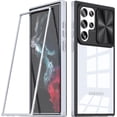 thumbnail image 1 of Compatible with Samsung Galaxy S22 Ultra Case with Built-in Screen Protector, Soft TPU Bumper Case for Samsung S22 Ultra Clear Phone Case Shockproof Anti-Scratch Transparent Cases (Black Gray), 1 of 12