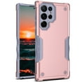 thumbnail image 1 of Compatible with Samsung Galaxy S22 Ultra Case, Rugged Military Dual Layers Bumper Hybrid Shockproof Heavy Duty Protection Soft TPU Hard PC Shell for Samsung Galaxy S22 Ultra 2 in 1 Cover, Rosegold, 1 of 7