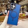 thumbnail image 1 of Compatible for Samsung Galaxy S22 Ultra Magnetic Skin-Feel Frosted Case, Support Wireless Charging, Translucent Protective Phone Cover Ultra-Slim Lightweight Anti-Scratch Shockproof Case, Darkblue, 1 of 9