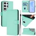thumbnail image 1 of Compatible with Samsung Galaxy S22 Ultra Wallet Case with RFID Blocking Credit Card Holder, PU Leather Folio Flip Kickstand Protective Shockproof Anti-fall Phone Case Cover Women Men,Mint, 1 of 12
