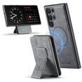 thumbnail image 1 of Compatible for Samsung Galaxy S22 Ultra Wallet Case,[Support MagSafe Wireless Charging] Back Flip Magnetic Leather Cover with Detachable RFID Blocking Card Holder For Samsung Galaxy S22 Ultra,Gray, 1 of 11