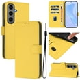thumbnail image 1 of Compatible with Samsung Galaxy S22 Wallet Case with RFID Blocking Credit Card Holder, PU Leather Folio Flip Kickstand Protective Shockproof Anti-fall Phone Case Cover Women Men,Lemon, 1 of 12