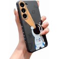 thumbnail image 1 of Compatible with Samsung Galaxy S23 Astronaut Case Women Girls Cute Candy Case Camera Lens Full Protection Soft Silicone Protective Case for Samsung Galaxy S23 6.1 inch (Black a), 1 of 10