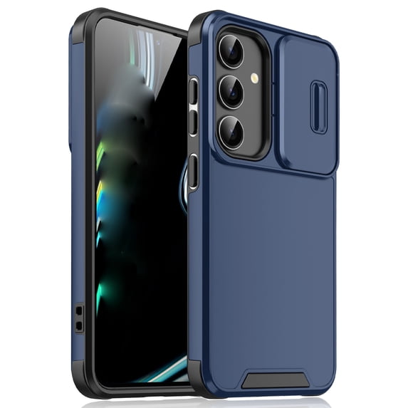 Compatible with Samsung Galaxy S23 Case with Camera Lens Cover , Military Grade Drop Protection, Shockproof Anti-fall Anti-scratch Non-slipping Heavy Duty Protective Phone Case,Blue