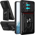thumbnail image 1 of Compatible Samsung Galaxy S23 Case with Card Holder & Kickstand,Military Grade Camera Slide Lens Cover Magnetic Samsung S23 Wallet Case Shockproof Protective Phone Case for Galaxy S23 Case Black, 1 of 14