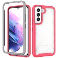 thumbnail image 1 of Compatible with Samsung Galaxy S23 Case Clear, Heavy Duty Dual Layer Shockproof Protection Transparent Women Men [Never Yellowing] [Military Grade Anti-Drop] Hard PC Back Phone Cover,Pink, 1 of 5