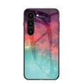 thumbnail image 1 of Compatible with Samsung Galaxy S23 Case,Cute Starry Sky Patterned  Fashionable Tempered Glass Back with Soft Silicone Bumper Lightweight Protective Phone Case,Colorful, 1 of 12