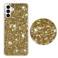 thumbnail image 1 of Compatible with Samsung Galaxy S23 Case Gel Glitter Sparkle Bling Women Girls Cases Cute Rubber Slim Soft Silicone TPU Shockproof Drop Phone Protective Cover for Samsung S23,Gold, 1 of 6