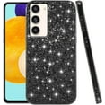 thumbnail image 1 of Compatible with Samsung Galaxy S23 Case Glitter Shockproof, Phone Samsung S23 Case Bling Sparkly TPU and PC Silicone Shiny Girl Women Thin Protective Cover (Black), 1 of 12