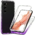thumbnail image 1 of Compatible with Samsung Galaxy S23 Case,[Non-Yellowing] Transparent 360° Full Body Rugged Slim Shockproof Bumper with Built-in Screen Protector Anti-Scratch Case for Samsung Galaxy S23,Purple, 1 of 6