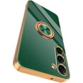 thumbnail image 1 of Compatible for Samsung Galaxy S23 Case with Ring Holder Kickstand [with Magnetic] Soft TPU Shockproof Electroplated Protective Phone Case for Galaxy S23 5G Green, 1 of 12