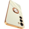 thumbnail image 1 of Compatible for Samsung Galaxy S23 Case with Ring Holder Kickstand [with Magnetic] Soft TPU Shockproof Electroplated Protective Phone Case for Galaxy S23 5G White, 1 of 12