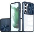 thumbnail image 1 of Compatible with Samsung Galaxy S23 Case Shockproof, Samsung S23 Phone Case Silicone with Slide Camera Lens Protector Cover Ultra Slim Transparent Protective Cases for Women Girls (Navy Blue), 1 of 12