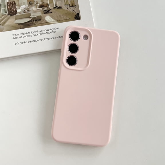 Compatible for Samsung Galaxy S23 Case, Slim Liquid Silicone Flexible Soft Gel Rubber Shockproof Phone Case, Protective Cover with Anti-Scratch Microfiber Lining for Samsung Galaxy S23, Pink
